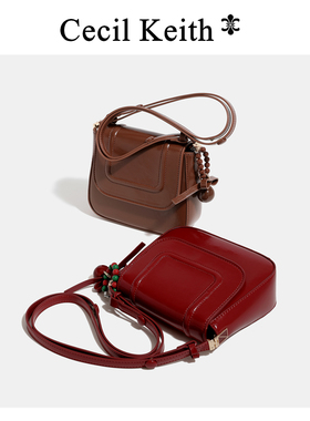 韩国潮流复古小方包包女2024秋冬超火日常通勤百搭单肩斜挎手机包