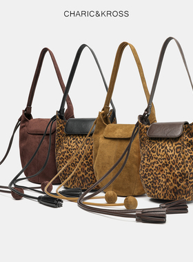 CHARIC&KROSS南瓜包水桶包包女2025新款冬季百搭通勤单肩斜挎小包