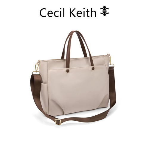 cecilkeith电脑包女士单肩手提大容量公文包15.6寸斜挎旅行托特包
