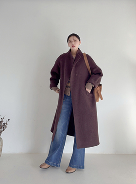 李cc·法式优雅高级感双面呢羊毛大衣外套长款