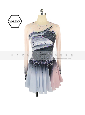 VALEVA定制花样滑冰表演服儿童成人溜冰裙女款考斯滕比赛考级演出