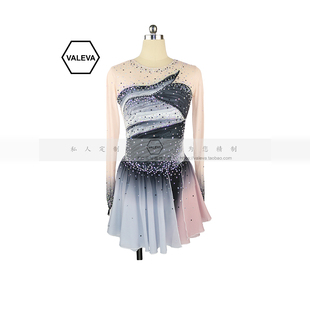 VALEVA定制花样滑冰表演服儿童成人溜冰裙女款考斯滕比赛考级演出