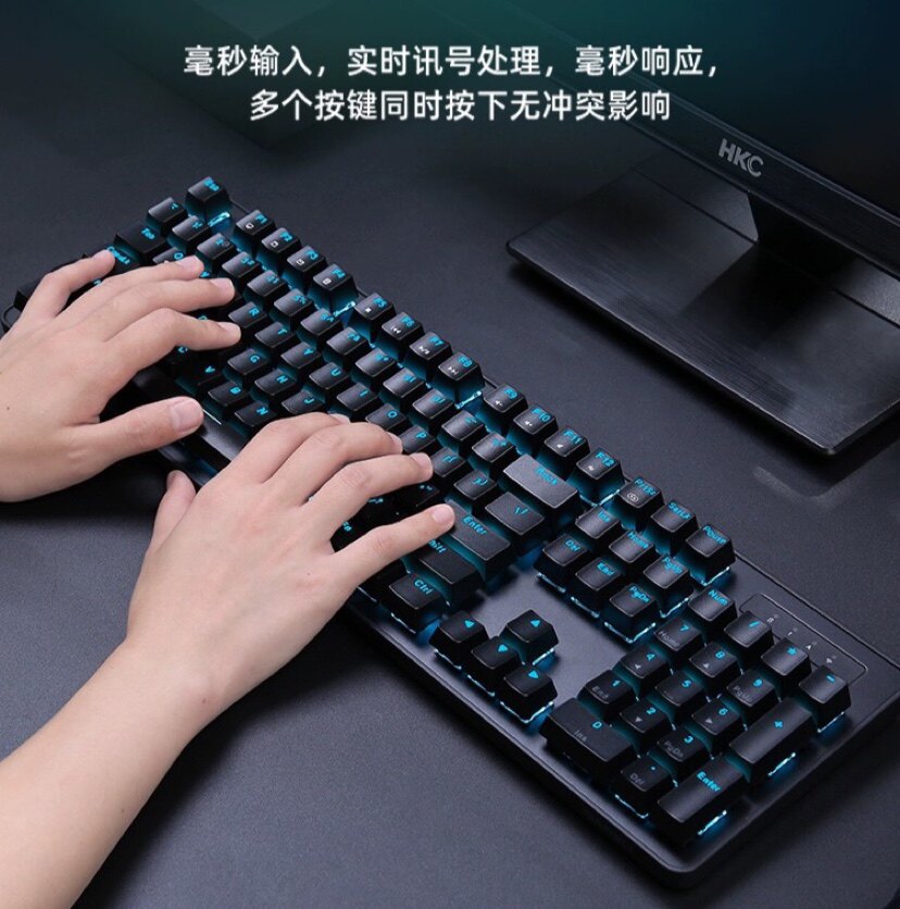 DAREU达尔优ek810无线蓝牙机械键盘游戏lol办公电脑黑轴青轴104键