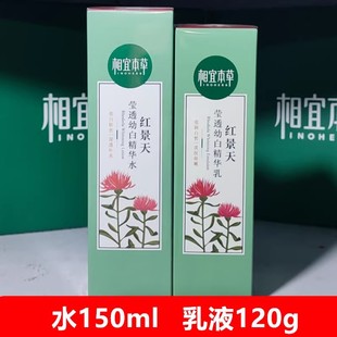 相宜本草红景天精华水乳液洗面奶面霜套装去黄美白淡斑官方正品女