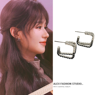 几何设计感耳钉 耳环冷淡风个性 你是我迟来 欢喜阮喻郑合惠子同款
