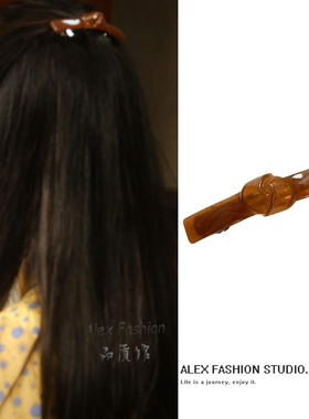 冬去春来沈冉冉林允同款发夹法式复古蝴蝶结一字夹弹簧夹气质头饰