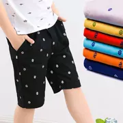 Trẻ em mặc quần short bé trai mùa hè Quần cotton trẻ em quần bé trẻ em quần dài năm điểm quần bé trai mùa hè - Quần