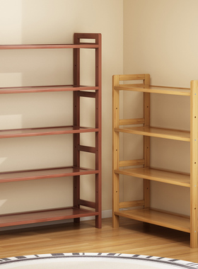 置物架多层收纳架子落地简易厨房多功能书货架楠竹家用零食储物架