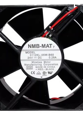 3112KL-05W-B69/B60原装NMB-MAT 24V0.28A静音镗床变频器散热风扇