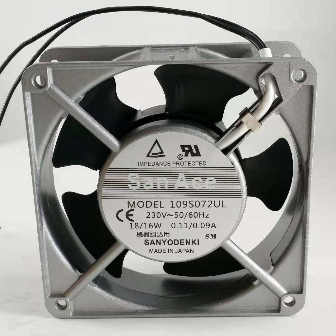 全新三洋 109S072UL 110/230V 18/16W 12038 12cm铝框交流风扇