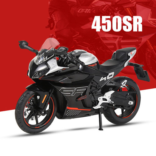 仿真1:12春风450SR合金摩托声光避震儿童玩具车模型抖音同款