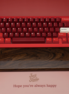 客制化键盘60%马卡萨黑檀木实木手托 GH60 65配列 实木手托