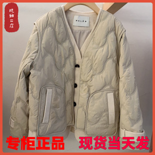 MSLAN新款拼接带帽羽绒服2025冬季商场同款专柜正品MHDY251