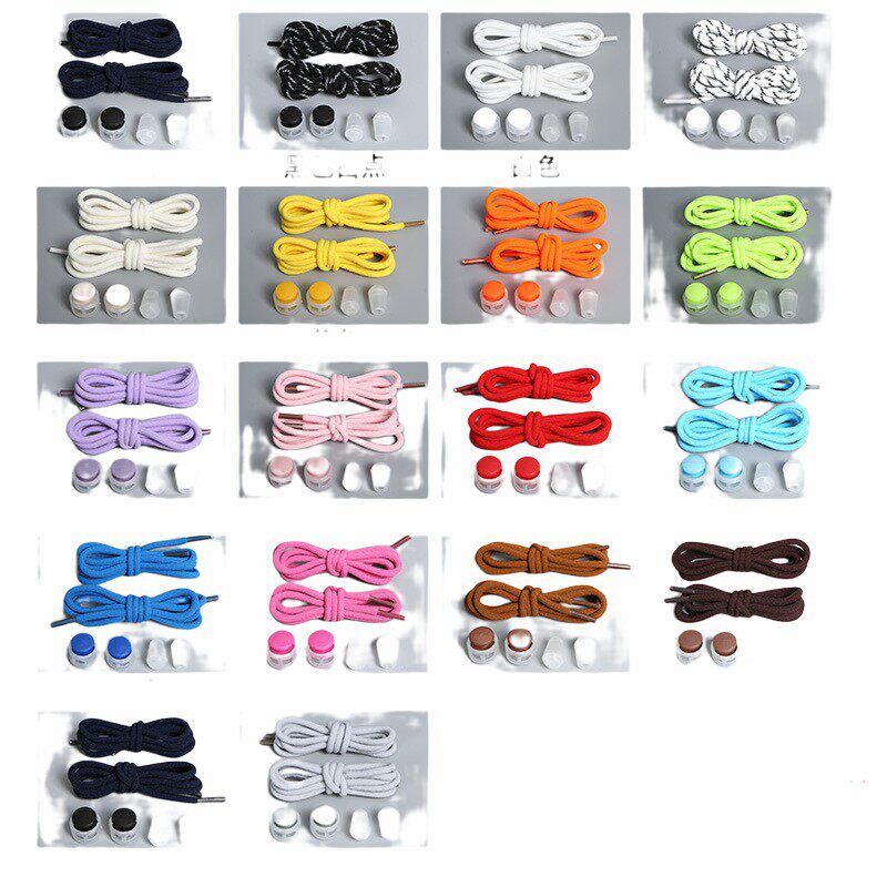4MM FREE ROUND LACES LAZY KIDS STRETCH ELASTIC FREE ELASTIC ROPE CLIP BUCKLE MENS AND WOMENS KINDERGARTEN CHILDRENS SHOES