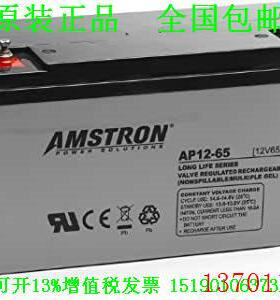 美国AMSTRON AP12-65 12V65AH蓄电池 进口 船舶 通信 医疗