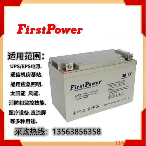 FirstPower一电蓄电池LFP12100免维护12V100AH直流屏 UPS电源 EPS