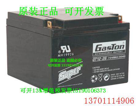 GasTon蓄电池GT12-26(12V26AH/20HR) 医疗设备 精密仪器 UPS 电瓶