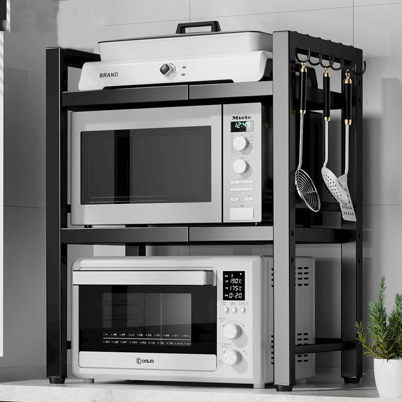 加粗台面厨房置物架微波炉架子二三层伸缩桌面电饭煲烤箱家用收纳,厨房/烹饪用具,抹布架/厨房清洁收纳架,淘宝优惠券,粉丝福利购,淘宝优惠卷