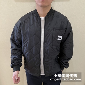美国Calvin Klein CK男士春季新款时尚休闲棒球领棉服夹克外套