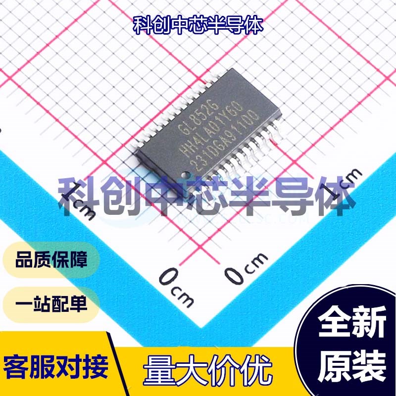 1个 GL852G-HHY60 USB转换芯片 SSOP-28     全新原装