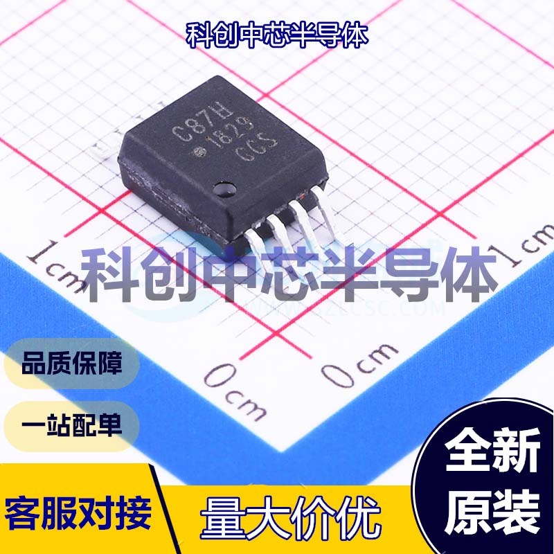 1个 ACPL-C87H-500E 逻辑输出光耦 SOP-8-6.8mm DC 4.5V~5.5V;3V