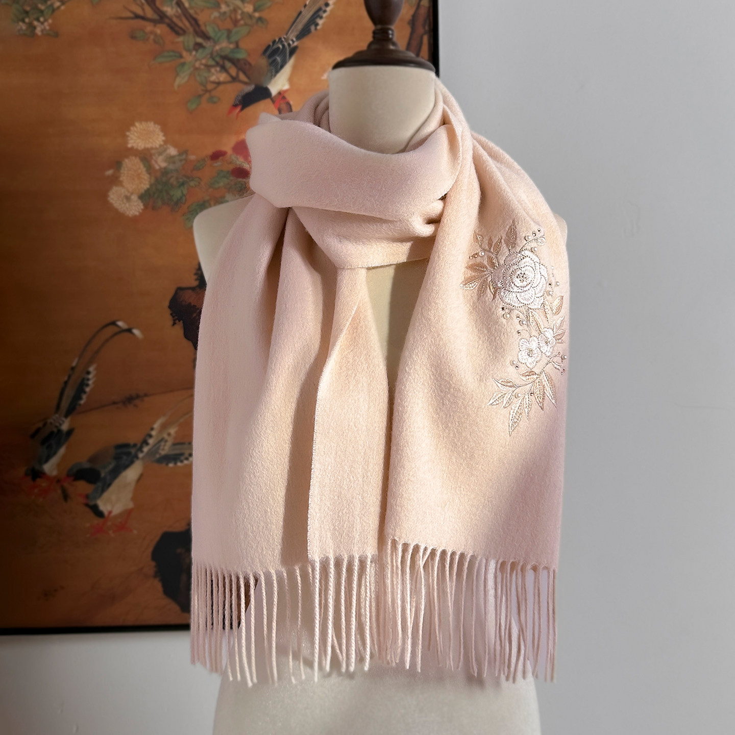 羊毛围巾羊绒送妈妈中老年人奶奶长辈女士冬季生日的母亲礼物实用