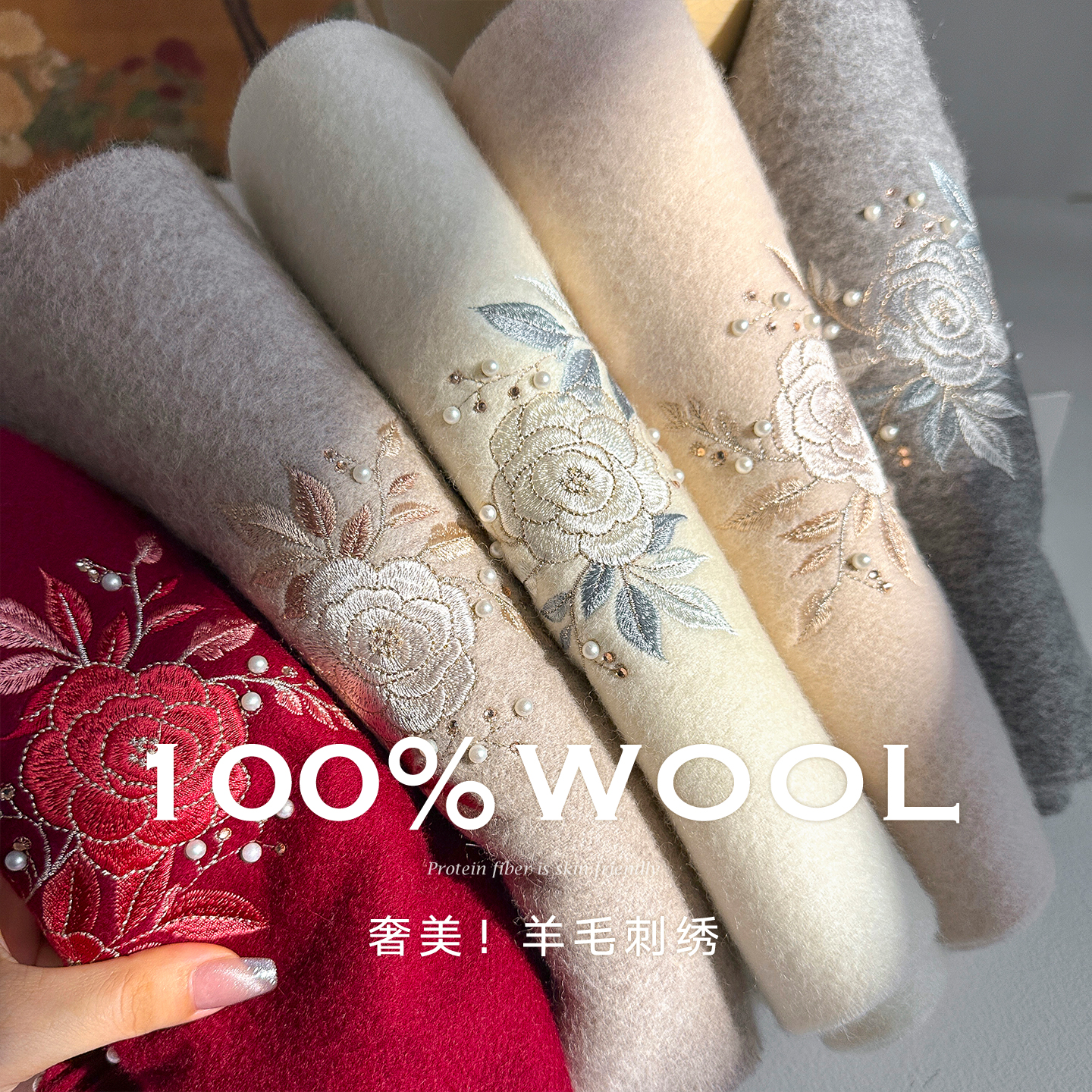 羊毛围巾礼盒送妈妈中老年人奶奶婆婆长辈羊绒围脖生日的礼物实用