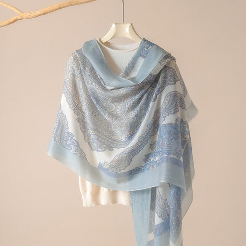 纯山羊绒围巾女款2025新款丝巾披肩 100羊毛高端超轻薄大牌高级感