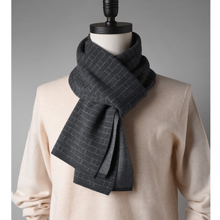 男士围巾纯羊毛2025新款秋冬季高档羊绒围脖男款高端男式冬款冬天