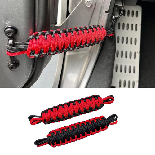 适用于jeep吉普车牧马人TJ内饰改装车门限位器定位器绑带装饰配件