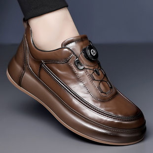 四季 男鞋 秋季 商务休闲皮鞋 2025新款 款 真皮英伦风复古时尚 男士 男款