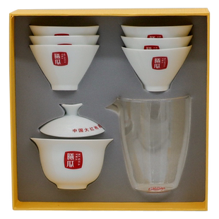 家用办公室轻奢中式 曦瓜茶具套装 白陶瓷茶壶茶杯功夫茶泡茶送礼