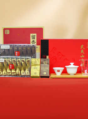 曦瓜年货节茶礼包513老枞水仙肉桂花果香肉桂大红袍茶具组合装