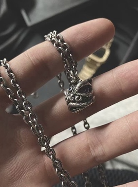 自定义首饰纯银国潮醒狮项链吊坠