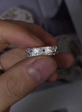 囚徒手工原创星辰情侣对戒镶嵌