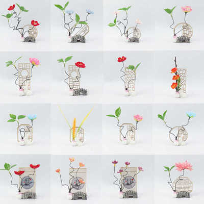 日料刺身摆盘装饰花草菜品点缀冷菜中餐酒席意境菜盘饰小屏风摆件