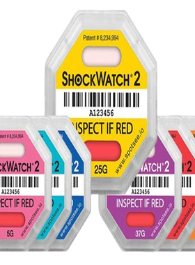 物流运输监测标签 防震动标签 震动显示标签SHOCKWATCH2代升级版