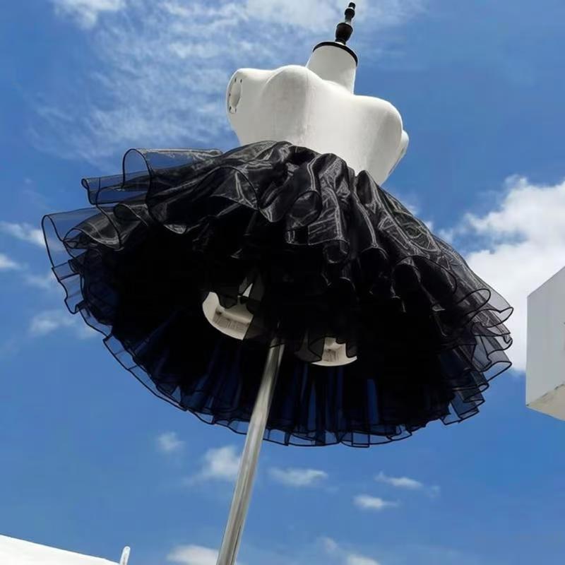 lolita裙撑现货黑色40暴力日常无骨软纱蓬蓬裙撑洛丽塔云朵裙撑