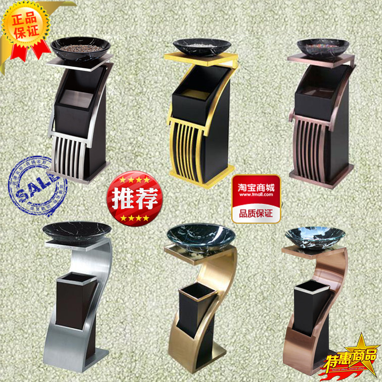 不锈钢酒店大堂垃圾桶烟灰皿垃圾分类垃圾亭 电梯口KTV宾馆立式桶