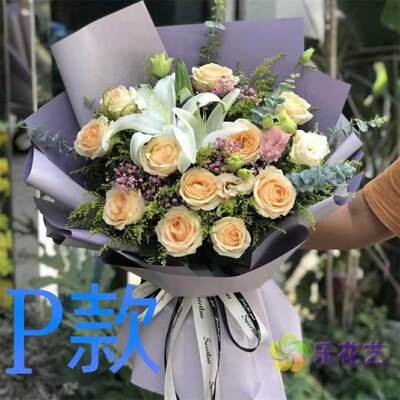 生日情人粉玫瑰福建三明花店送花永安市梅列区三元区同城鲜花快递