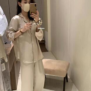 天丝10姆米桑罗睡衣套装 METWO早秋 女贵妇绸缎舒适家居服两件套