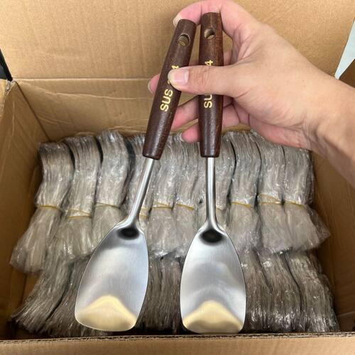 胡桃木防烫小锅铲小汤勺