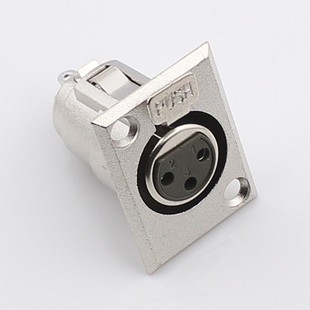 卡侬座地插母3芯卡农座