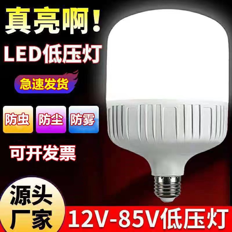 12V36V24伏低压灯led灯泡超亮节能省电家用e27螺口夜市地摊工地灯 家装灯饰光源 LED球泡灯 原图主图