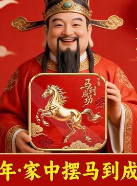 马到成功桌面摆台画2026马年客厅旺宅摆件装饰画红色喜庆摆画礼物