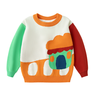 男童双层针织欧美风细棉线保暖衫