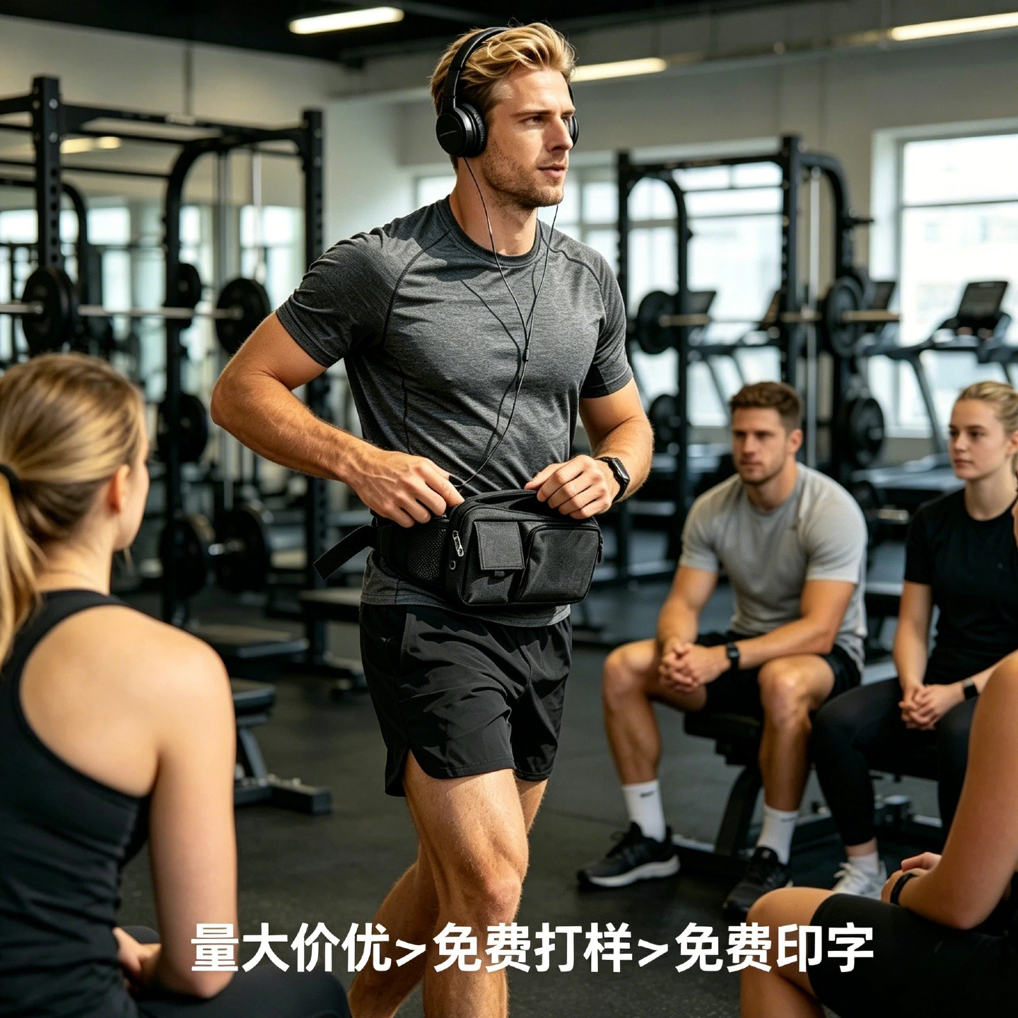 腰包定制logo印字中国建筑八局工作订做多功能手机工具包男工程三
