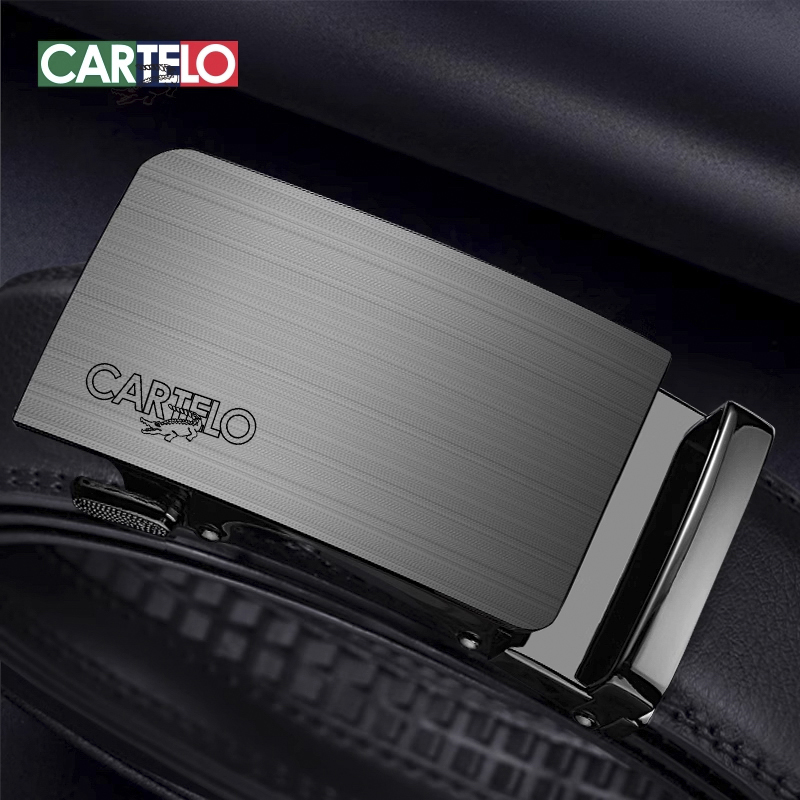 卡帝乐鳄鱼皮带男士自动扣真皮