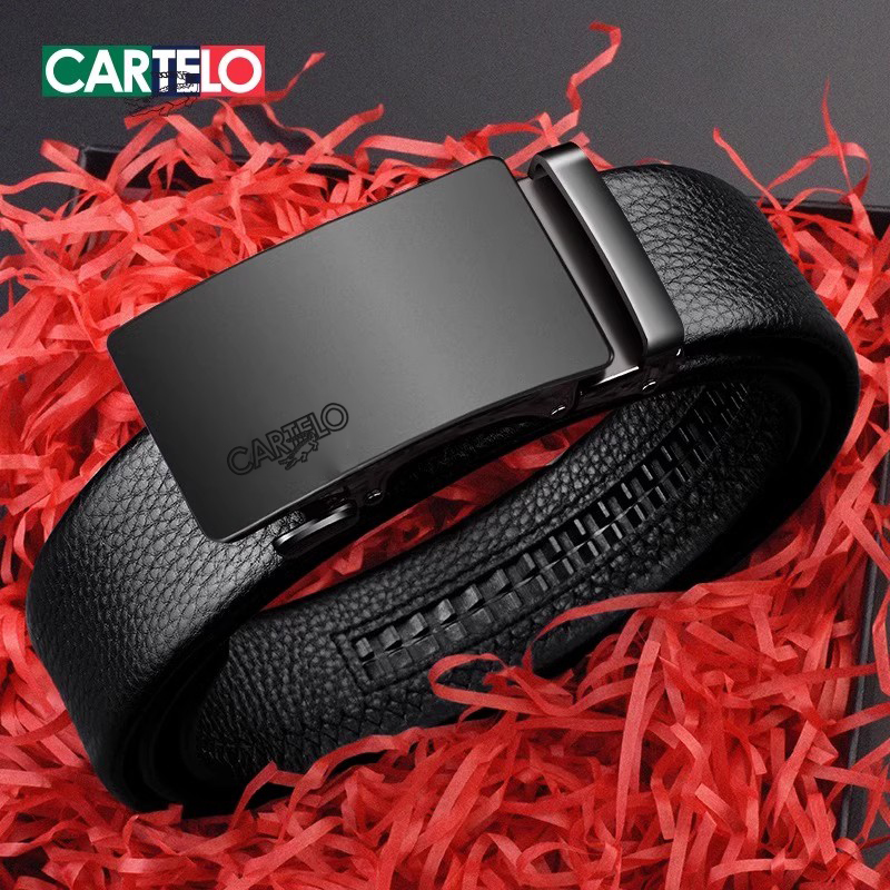 卡帝乐鳄鱼男士牛皮皮带