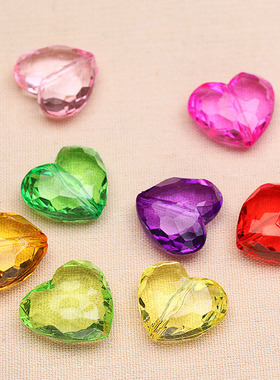 30mm*26mm爱心串珠心手型手工珠帘门帘亚克力仿水晶手串散珠珠子